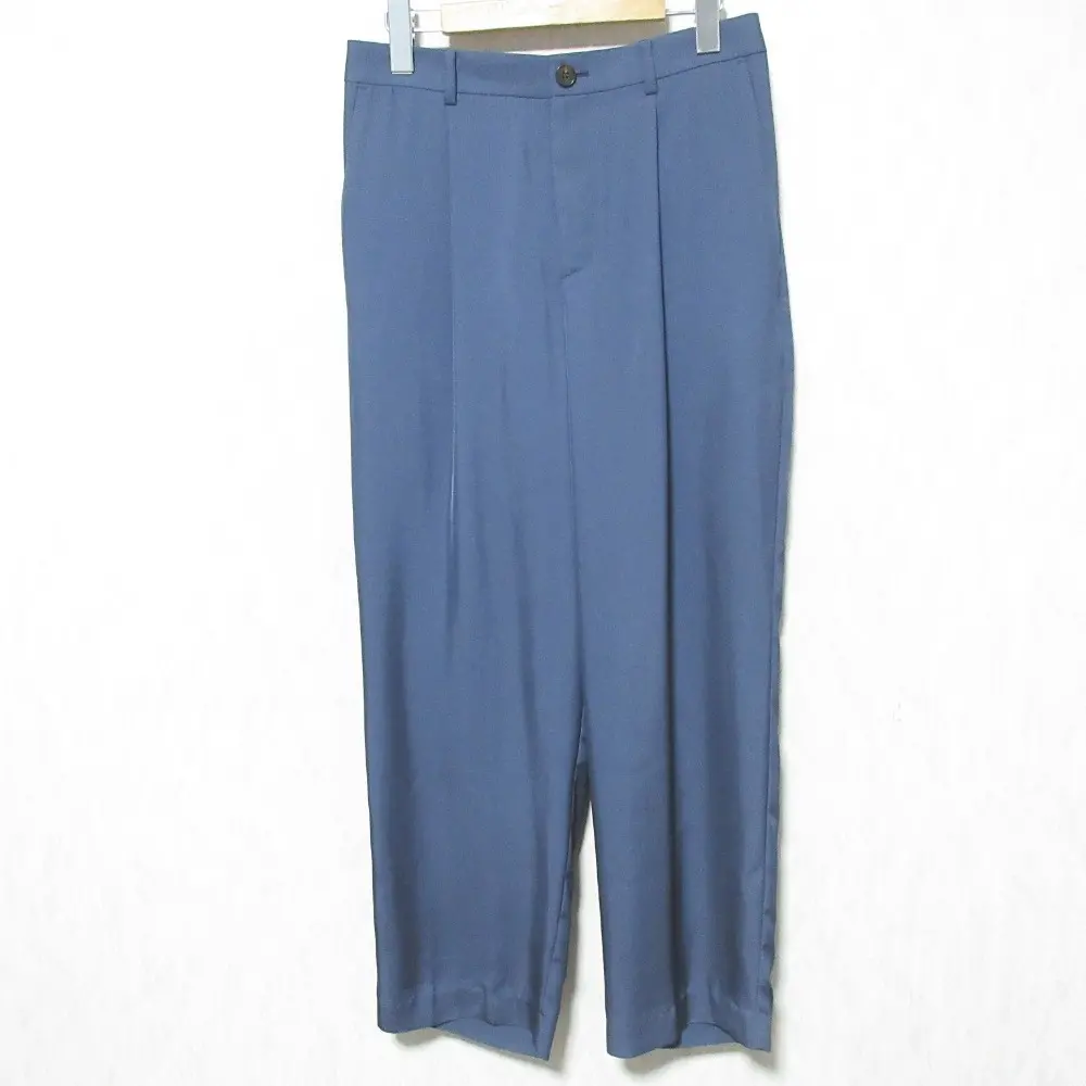 23SS MACKINTOSH LONDON マッキントッシュ ウエザートリアセテートパンツ イージー スラックス G7R10159 大きいサイズ 44 ブルー