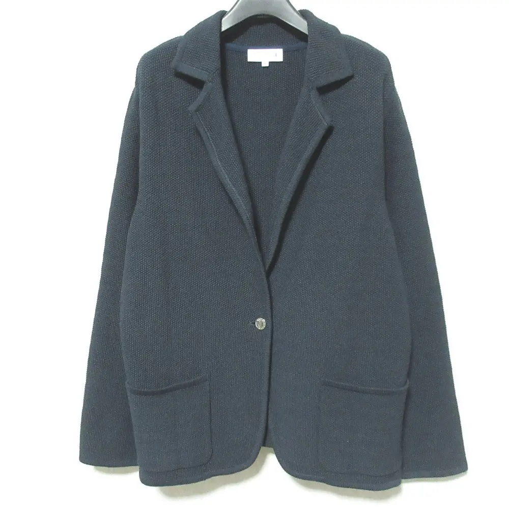 23SS MACKINTOSH LONDON マッキントッシュ カノコニットジャケット カーディガン G7N79106 大きいサイズ 44 ネイビー