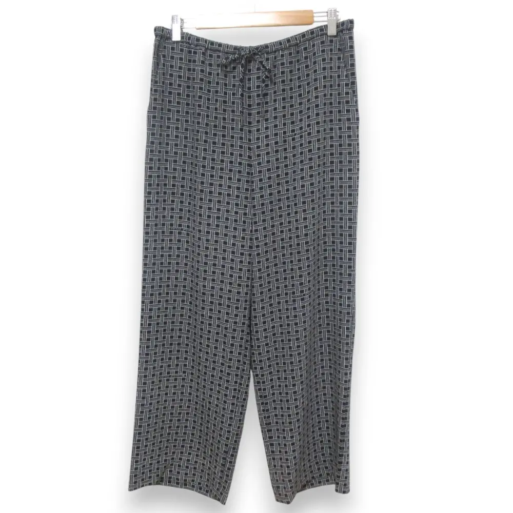 24SS MACKINTOSH マッキントッシュ ラインバスケットプリント イージーパンツ 大きいサイズ 44 ブラック ホワイト