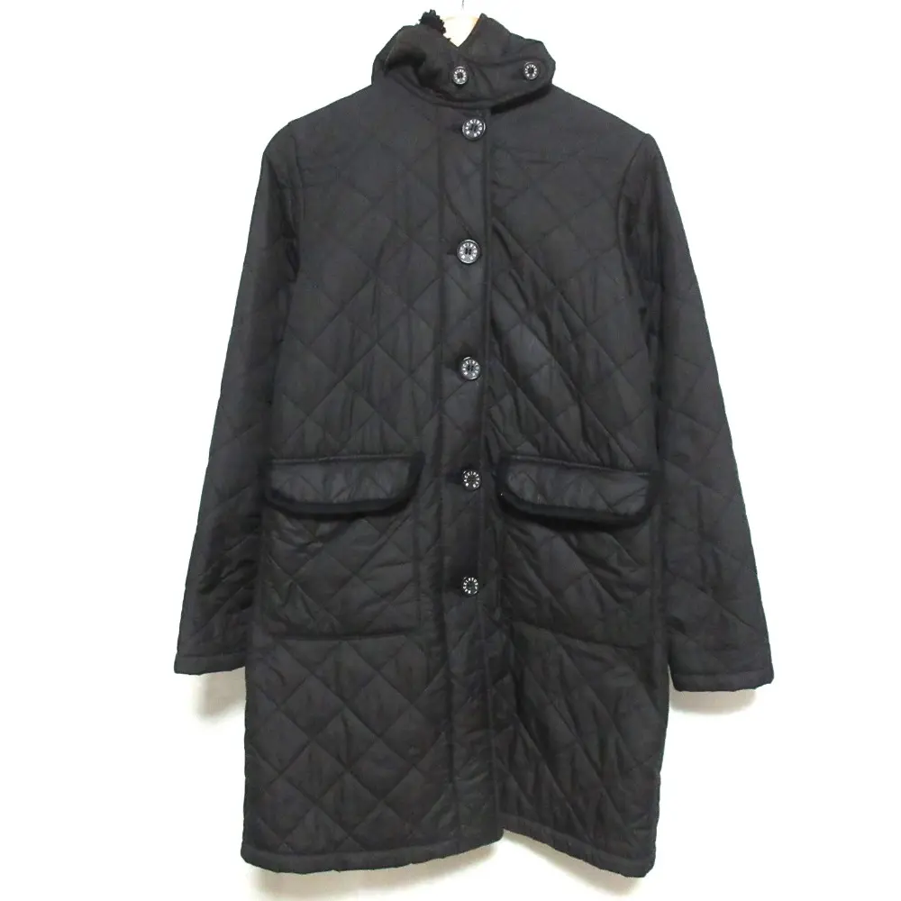 MACKINTOSH マッキントッシュ 裏ボア フーデッド キルティングコート 36 ブラック