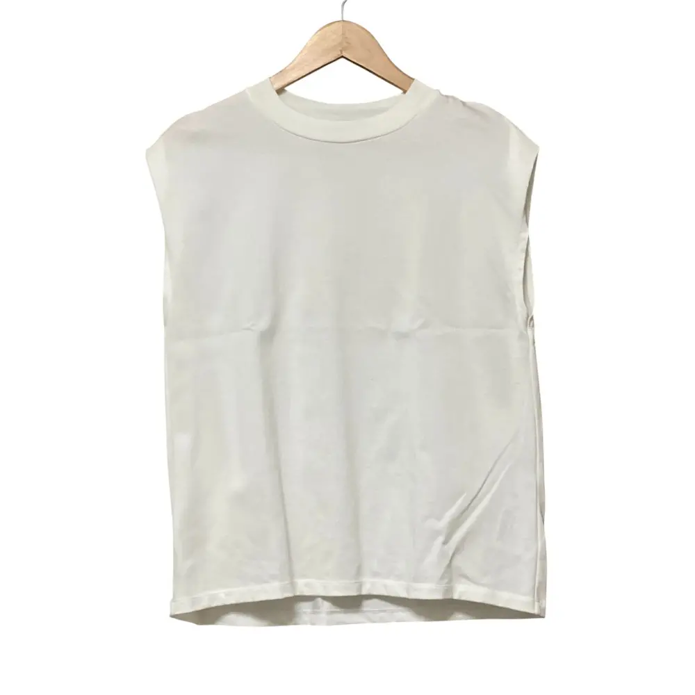 23SS MACKINTOSH マッキントッシュ CRECA ノースリーブ クルーネック カットソー Tシャツ サイズ8 ホワイト