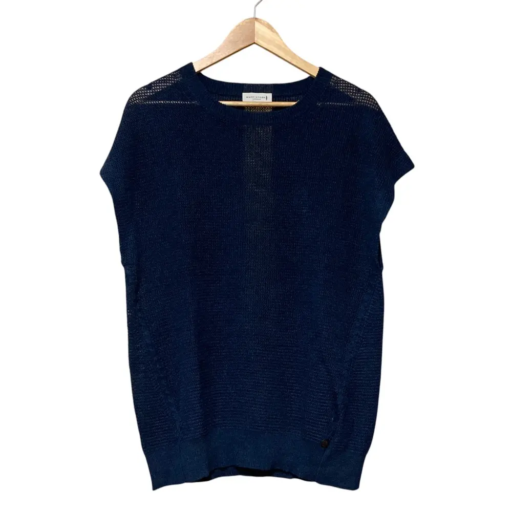 MACKINTOSH LONDON マッキントッシュ グレーズ麻ベスト ニット カットソー G7N75132 大きいサイズ 44 ネイビー