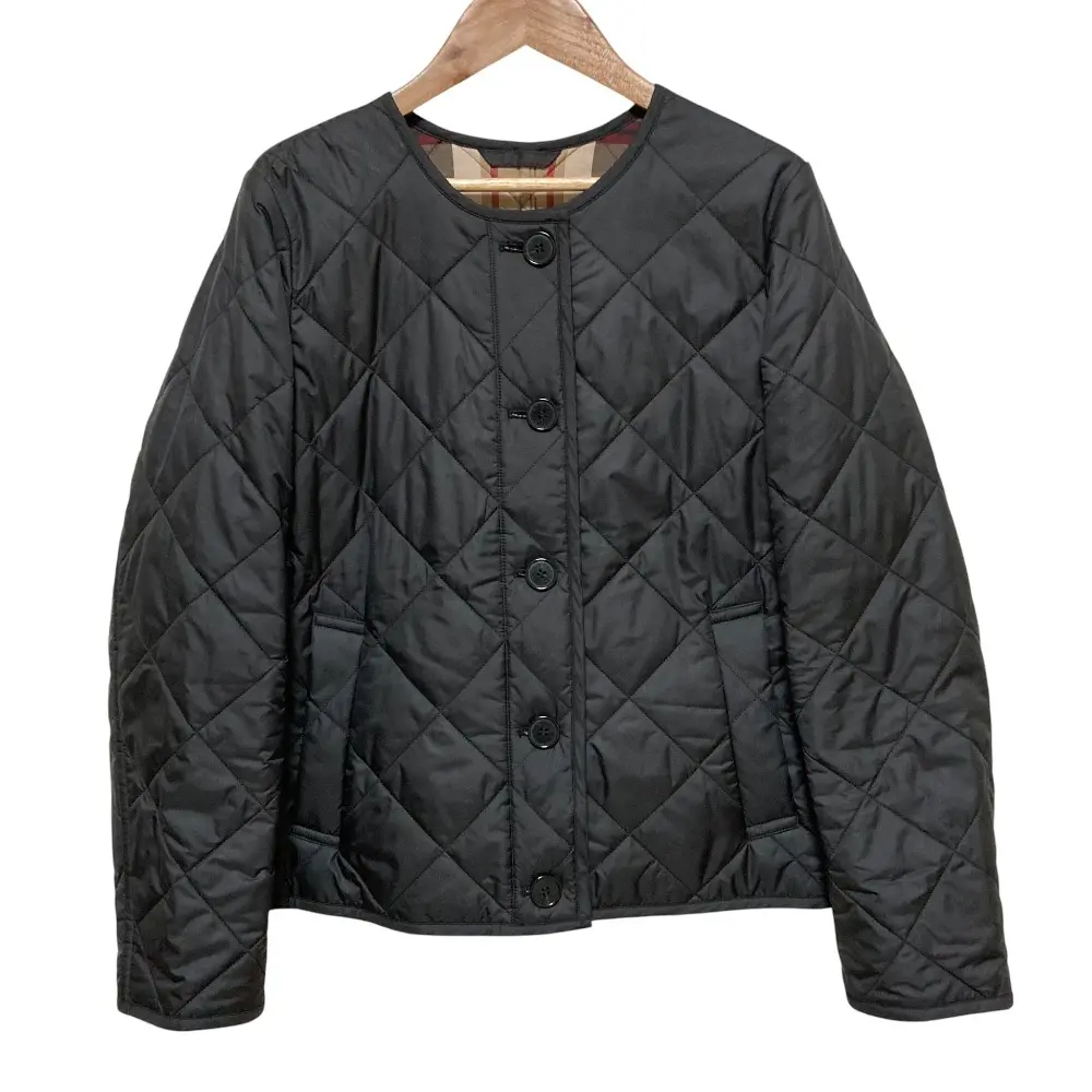 MACKINTOSH LONDON マッキントッシュロンドン ノーカラーキルティングジャケット サイズ38 ブラック