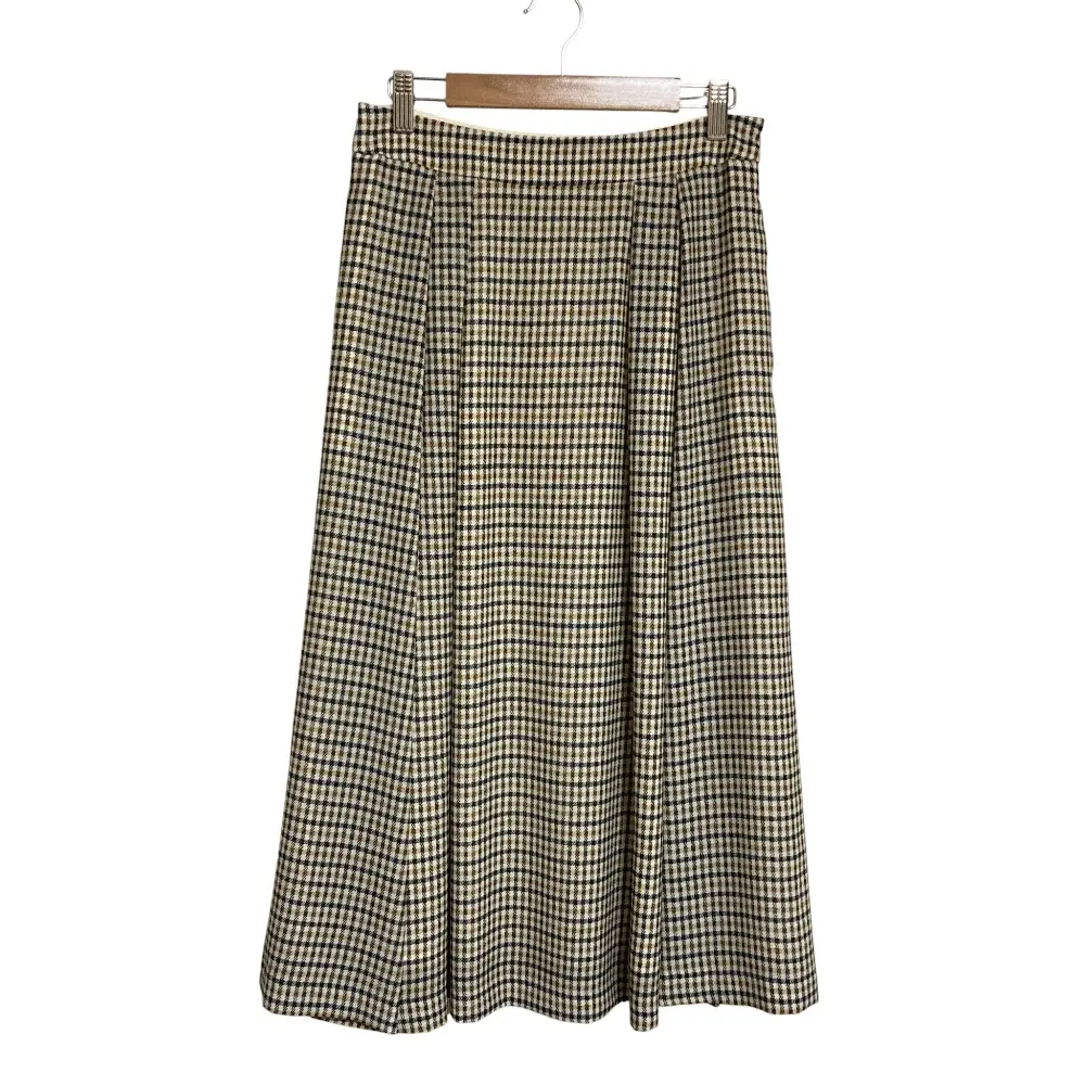 Mackintosh マッキントッシュ ハウスチェック プリーツスカート 38 ベージュ