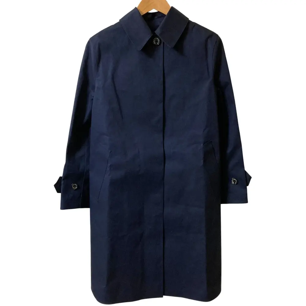 24SS MACKINTOSH マッキントッシュ NEW BANTON ゴム引きコート ステンカラーコート サイズ6 ネイビー