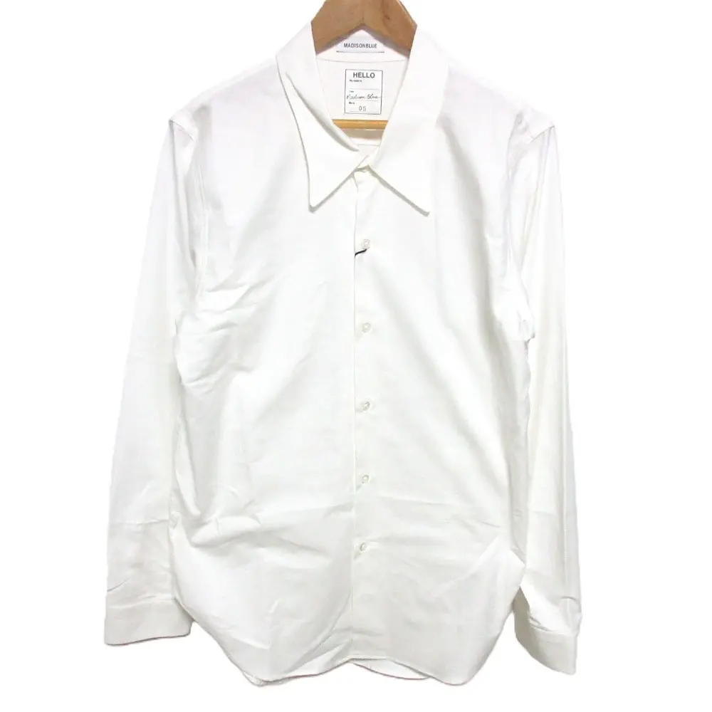20AW MADISONBLUE マディソンブルー LAW COLLAR MONSIEUR SH OX シャツ ブラウス MB204-5056 M ホワイト