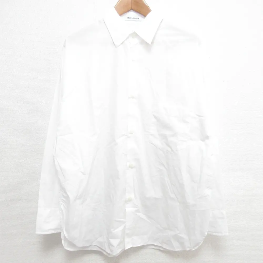 MADISONBLUE マディソンブルー J.BRADLEY LONGSLEEVE SHIRT 刺繍 長袖 シャツ ブラウス MB999-5719 サイズ1 ホワイト
