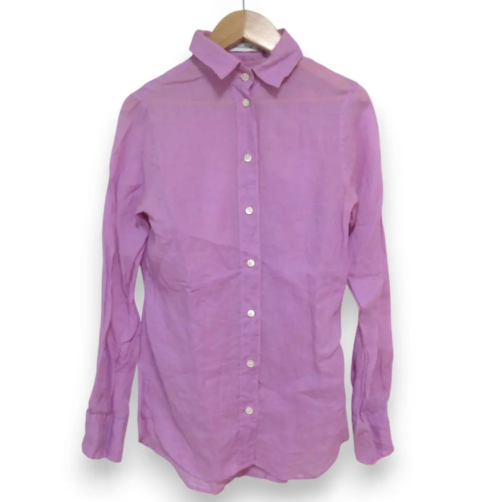 MADISONBLUE マディソンブルー MADAME SHIRT RAMIE リネン100％ 長袖 シャツ ブラウス MB171-5741 XS ピンクパープル系