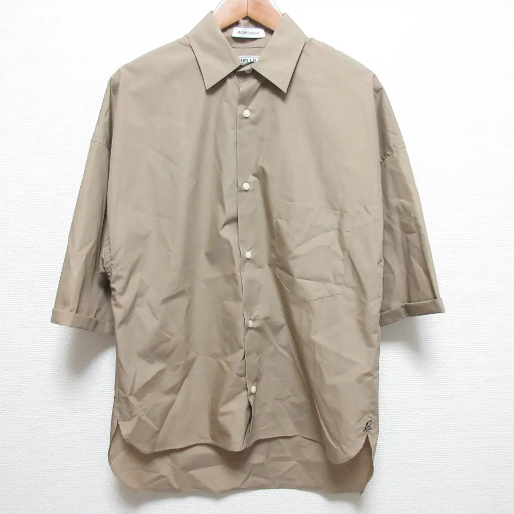 MADISONBLUE マディソンブルー J.BRADLEY SHIRT ショートスリーブ シャツ MB999-5718 サイズ1 ベージュ ユニセックス