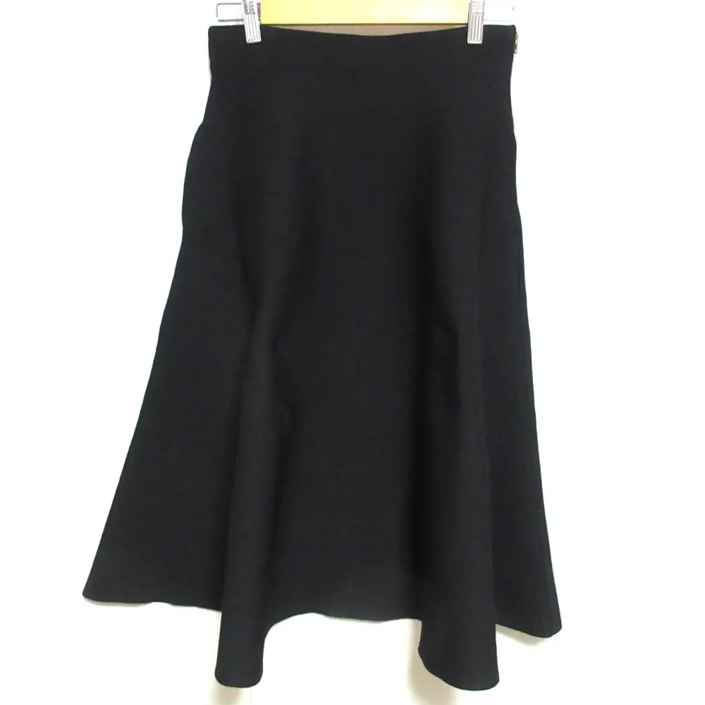 22AW MADISONBLUE マディソンブルー MI-MOLLET FLARE マキシ丈 フレアスカート MB224-8028 M ブラック