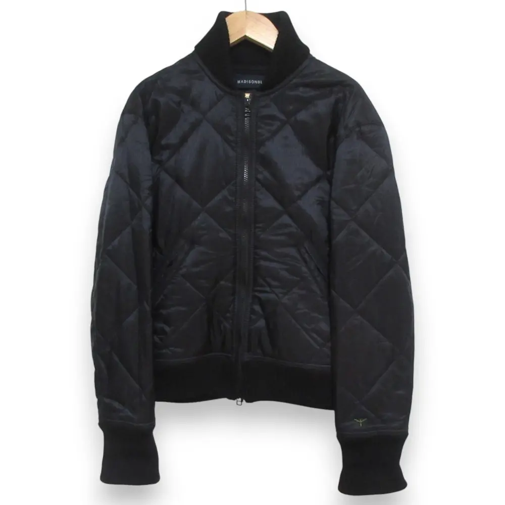 MADISONBLUE マディソンブルー ZIP BS QUILTING キルティング ナイロンジャケット ブルゾン MB204-1002 Mサイズ ブラック
