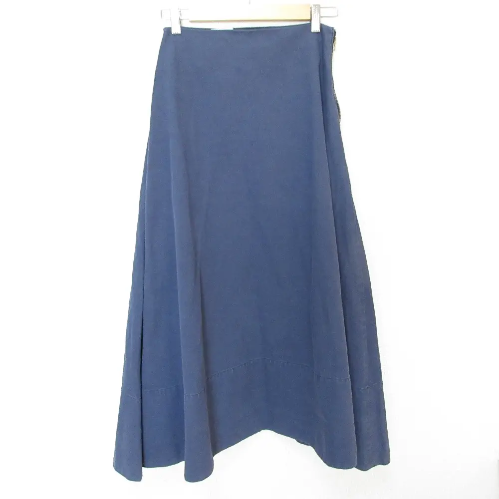 MADISONBLUE マディソンブルー BACK SATIN MAXI FLARE SKIRT バックサテン ロング マキシ丈 フレアスカート M 2 ネイビー