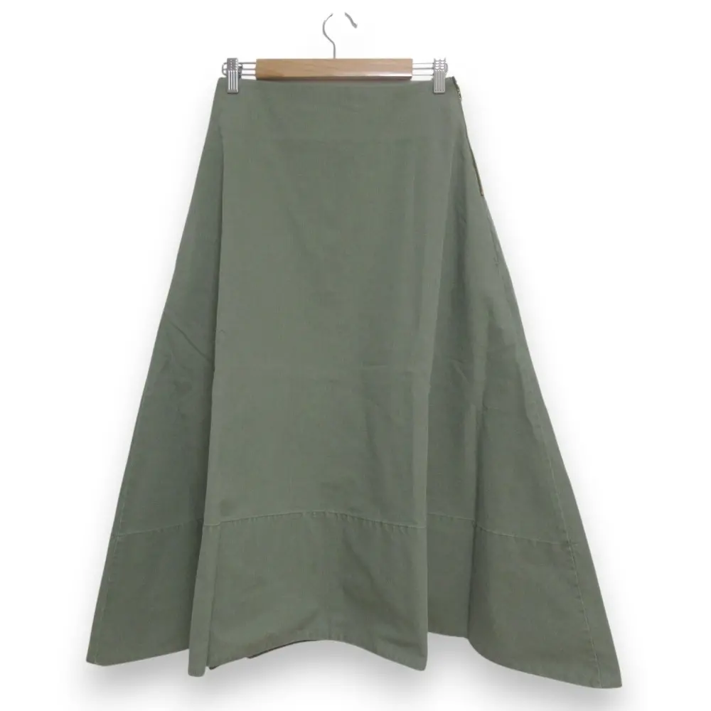 MADISONBLUE マディソンブルー MI-MOLLET FLARE BACK SATIN SK ヴィンテージ加工 フレアスカート MB999-6720 M カーキ