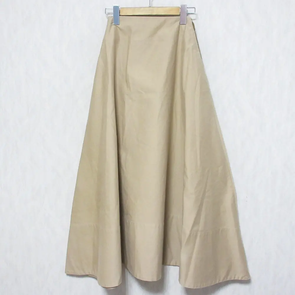 MADISON BLUE マディソンブルー ×ESTNATION エストネーション 別注 チノ マキシ フレアスカート MB171-6018ES 01 S ベージュ