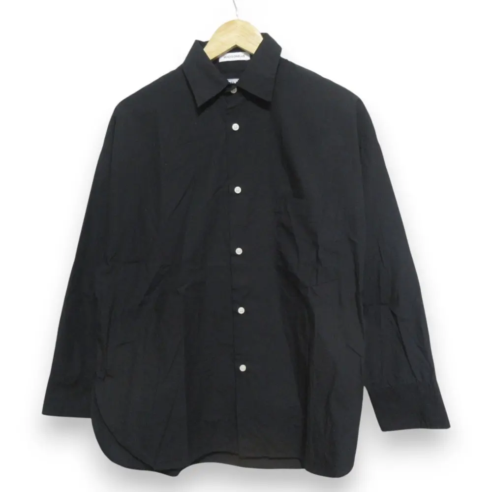 MADISONBLUE マディソンブルー J.BRADLEY LONGSLEEVE SHIRT 長袖 シャツ MB999-5719 XS オーバーサイズ ブラック ユニセックス