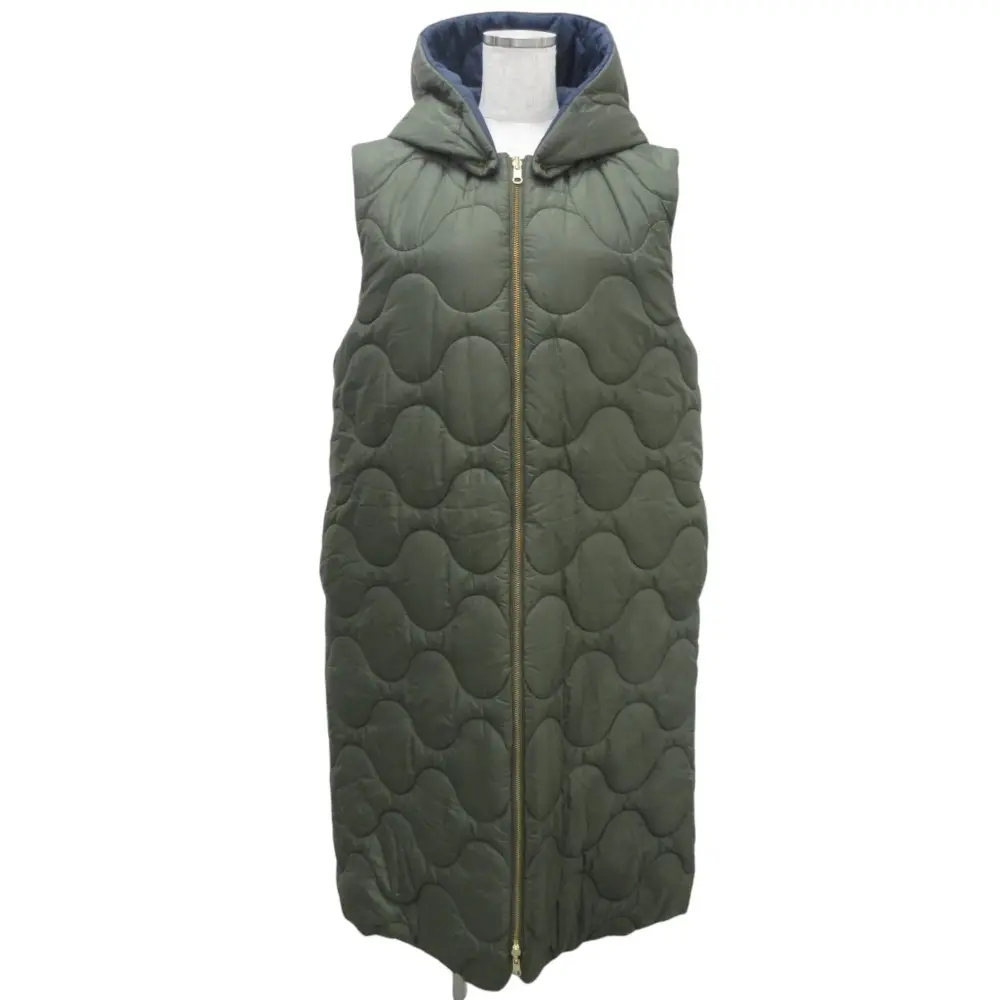 MADISONBLUE マディソンブルー キルティング スリーブレス フーディ リバーシブルコート MB204-2713 1 カーキ ネイビー