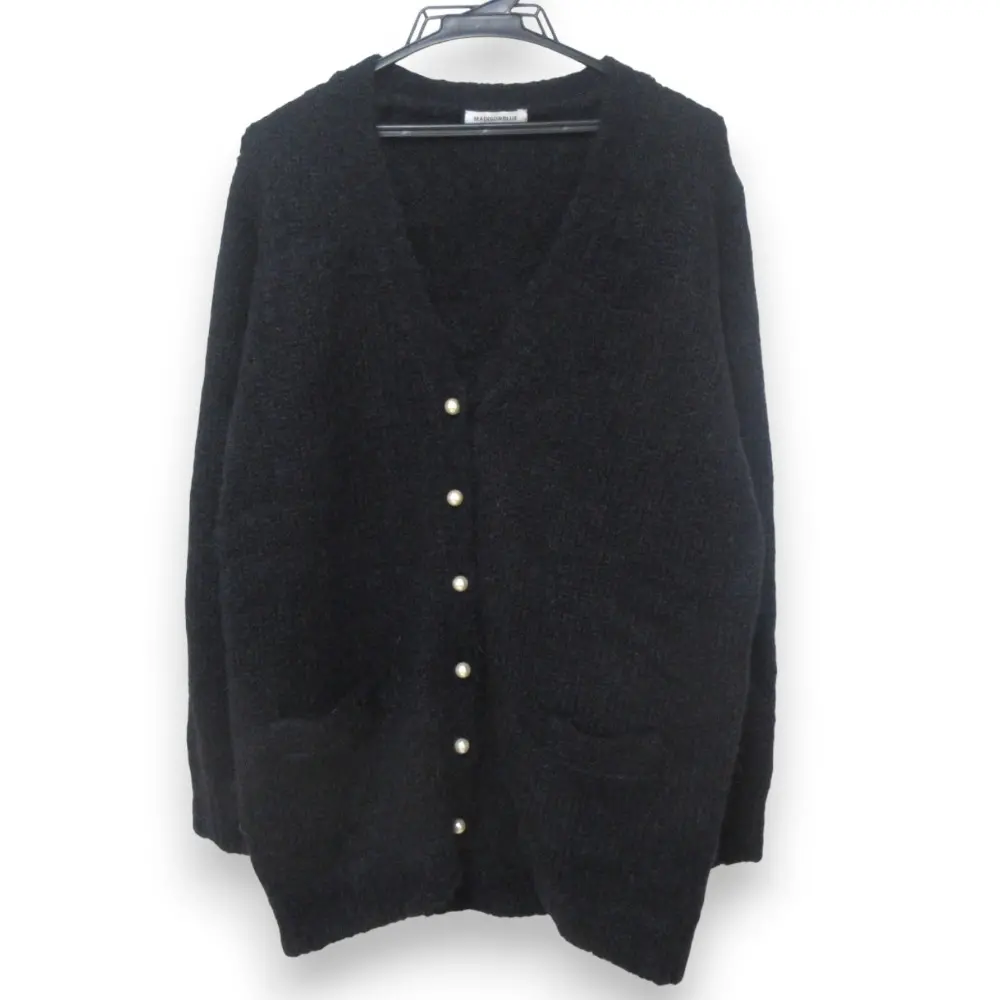 22AW MADISONBLUE マディソンブルー LOOSE BIG CD MOHAIR モヘヤ ビッグカーディガン MB224-8017 Sサイズ ブラック