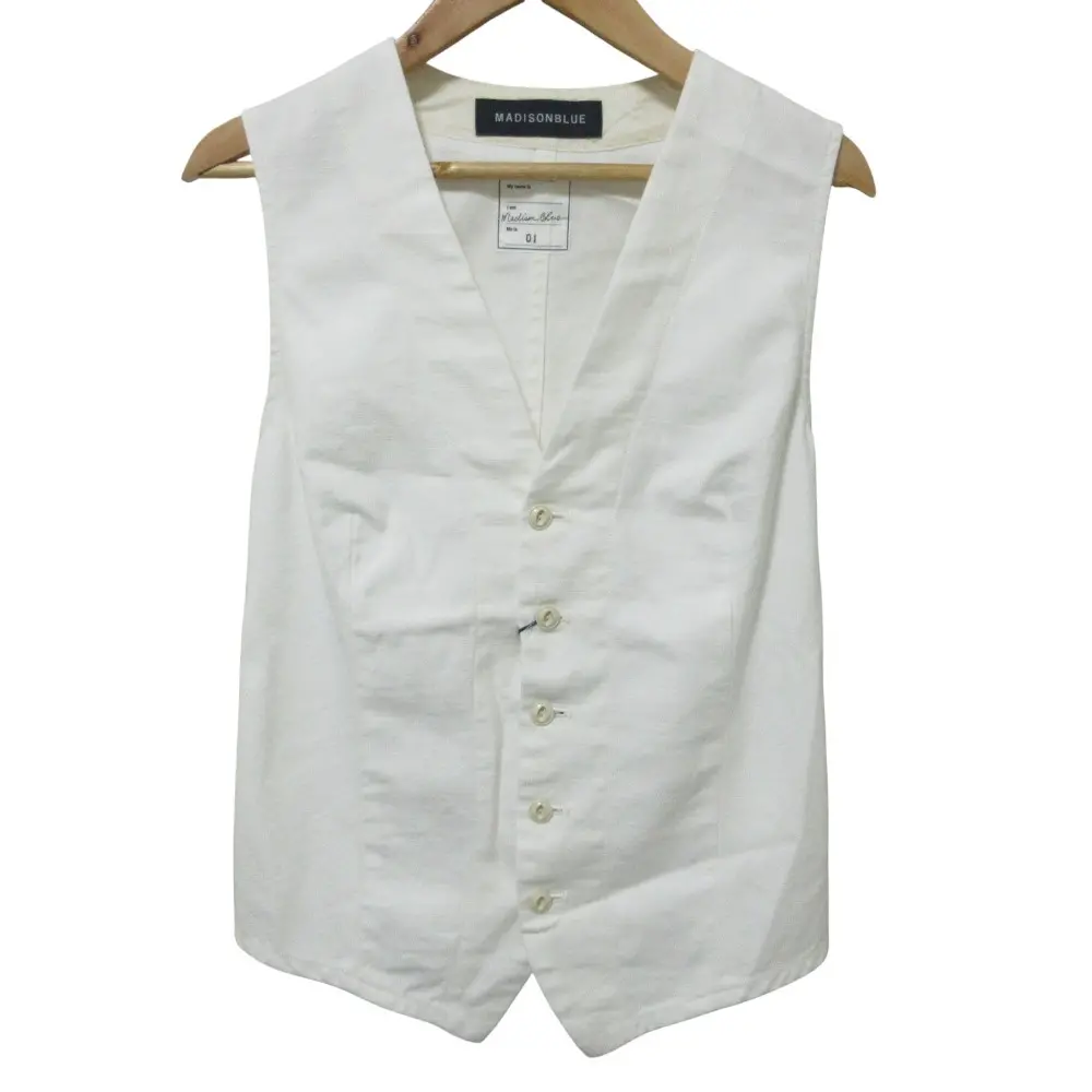 24SS MADISONBLUE マディソンブルー SLIM FIT VEST L.oz BS ベスト ジレ MB241-1013 01 S ホワイト