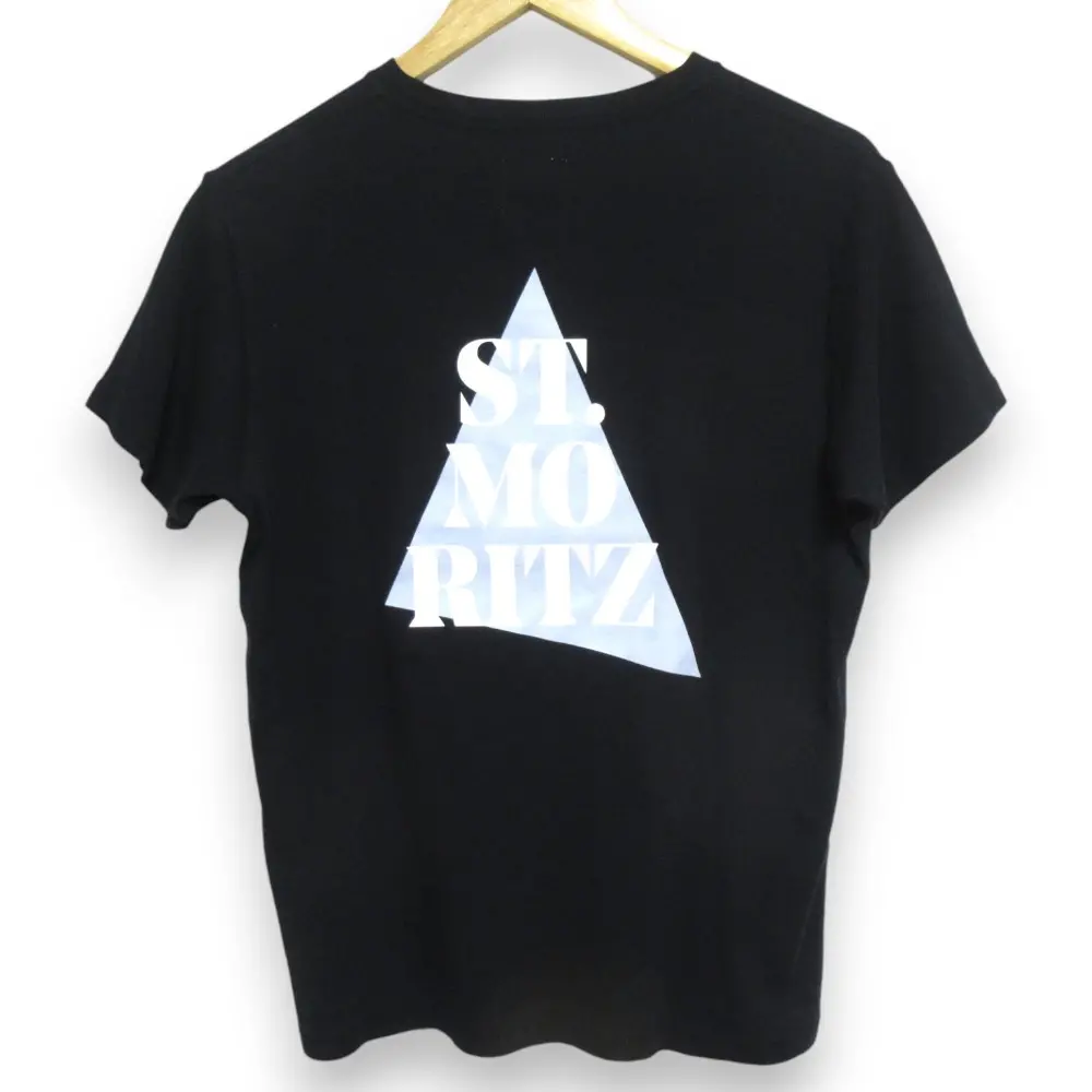 22SS MADISONBLUE マディソンブルー ST.MORITZ バックプリント 胸ポケット 半袖 Tシャツ カットソー Mサイズ ブラック