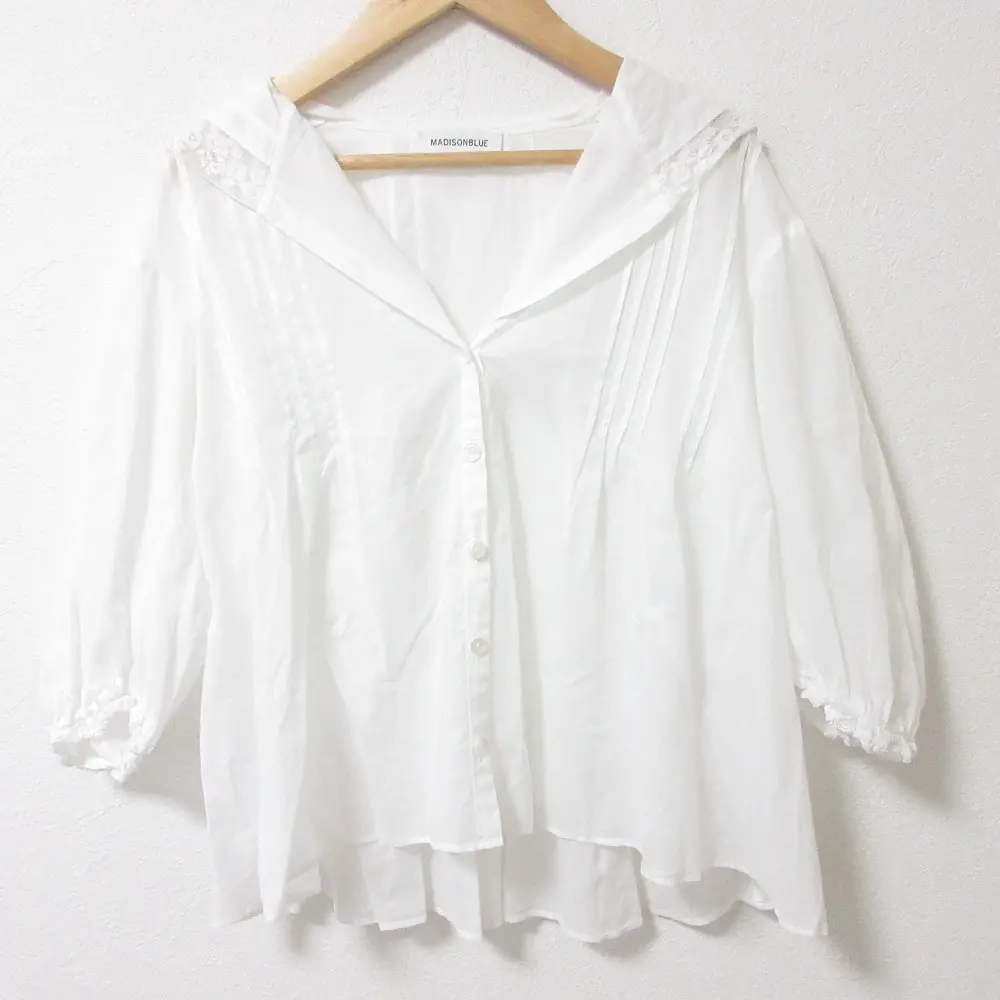 22SS MADISONBLUE マディソンブルー SAILOR BL LACE レース ブラウス MB221-5012 サイズS ホワイト