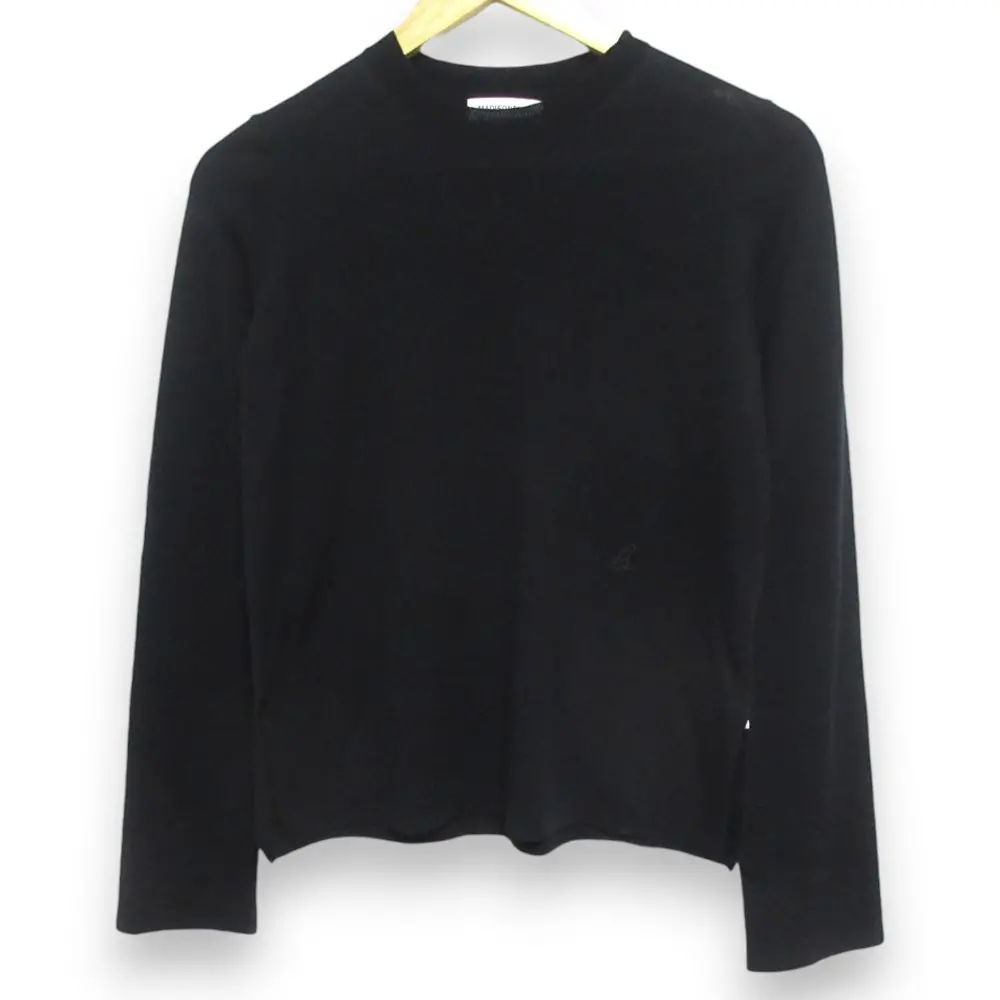 MADISONBLUE マディソンブルー WOOL KNIT WITH SLITS サイドスリット 長袖 ニット カットソー MB174-8019 XSサイズ ブラック