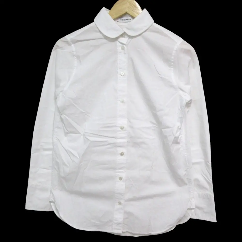 24AW MADISON BLUE マディソンブルー  ROUND COLLAR N.MADAME SH ラウンドカラー 長袖 マダムシャツ Mサイズ ホワイト