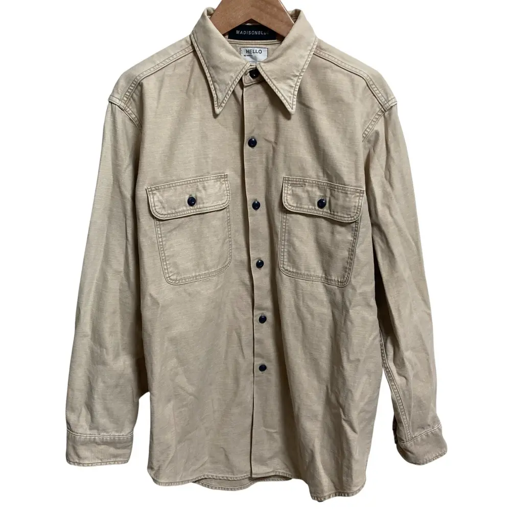 MADISON BLUE マディソンブルー HAMPTON BACK SATIN SHIRT 長袖 シャツ ブラウス MB164-5711 サイズ2 ベージュ