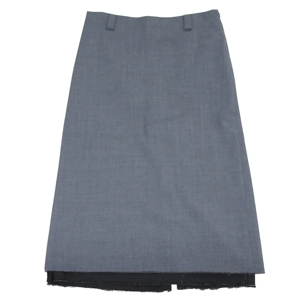 23SS MADISONBLUE マディソンブルー LOW WAIST STRAIGHT SK W TROPICAL スカート MB231-6019 サイズS グレー