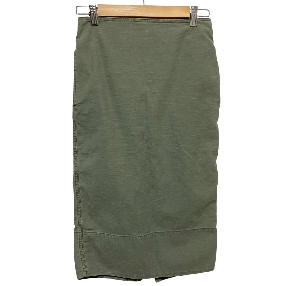 Madison Blue マディソンブルー ソフィー バックサテン タイトロングスカート XS カーキ