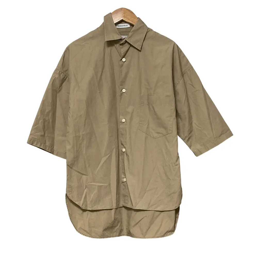 MADISONBLUE マディソンブルー  J BRADLEY SHIRT コットン 半袖 シャツ ブラウス サイズXS ベージュ