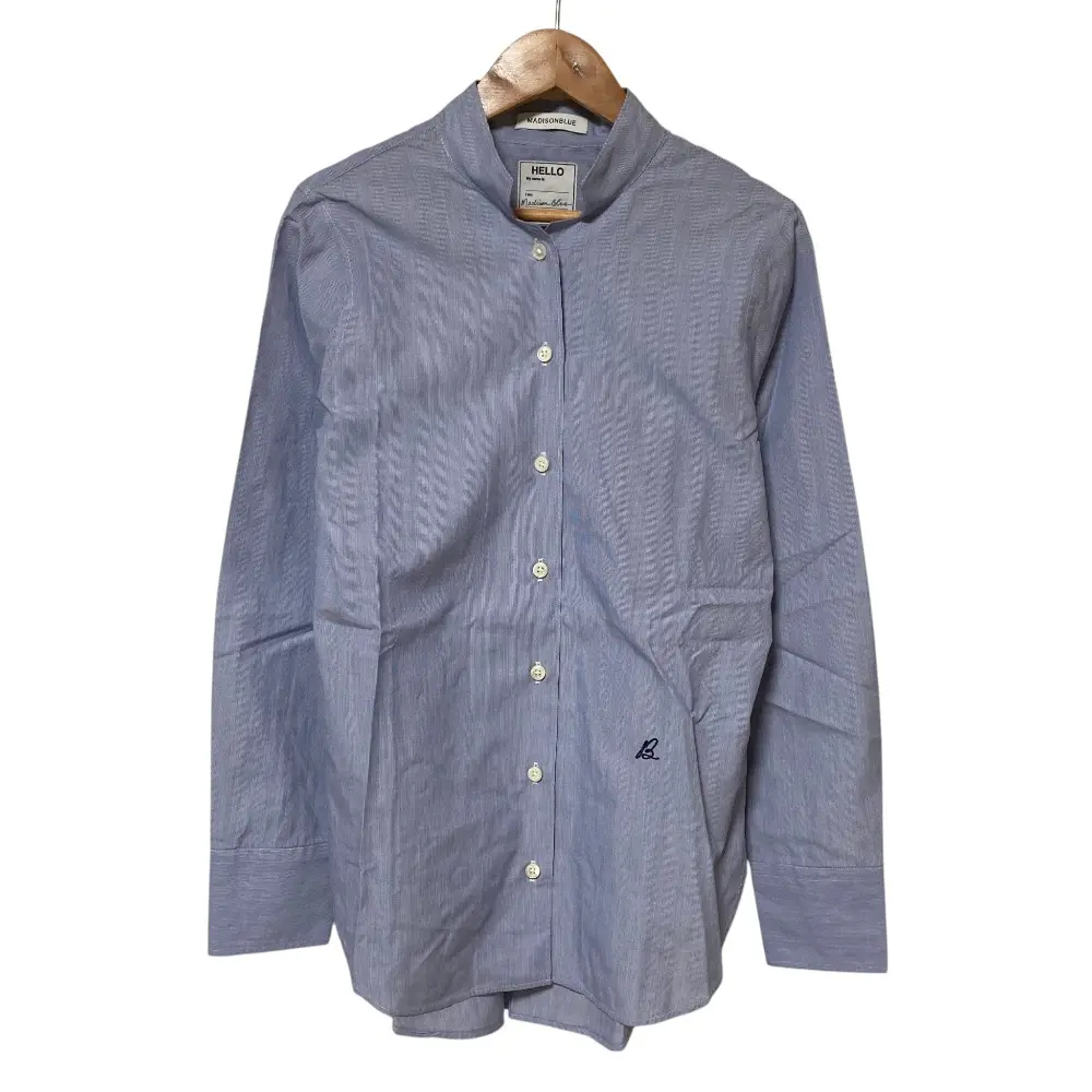 MADISONBLUE マディソンブルー MADAME STANDING COLLAR SHIRT HAIRLINE ST マダムシャツ XS ブルーストライプの買取実績【2026年4月買取】