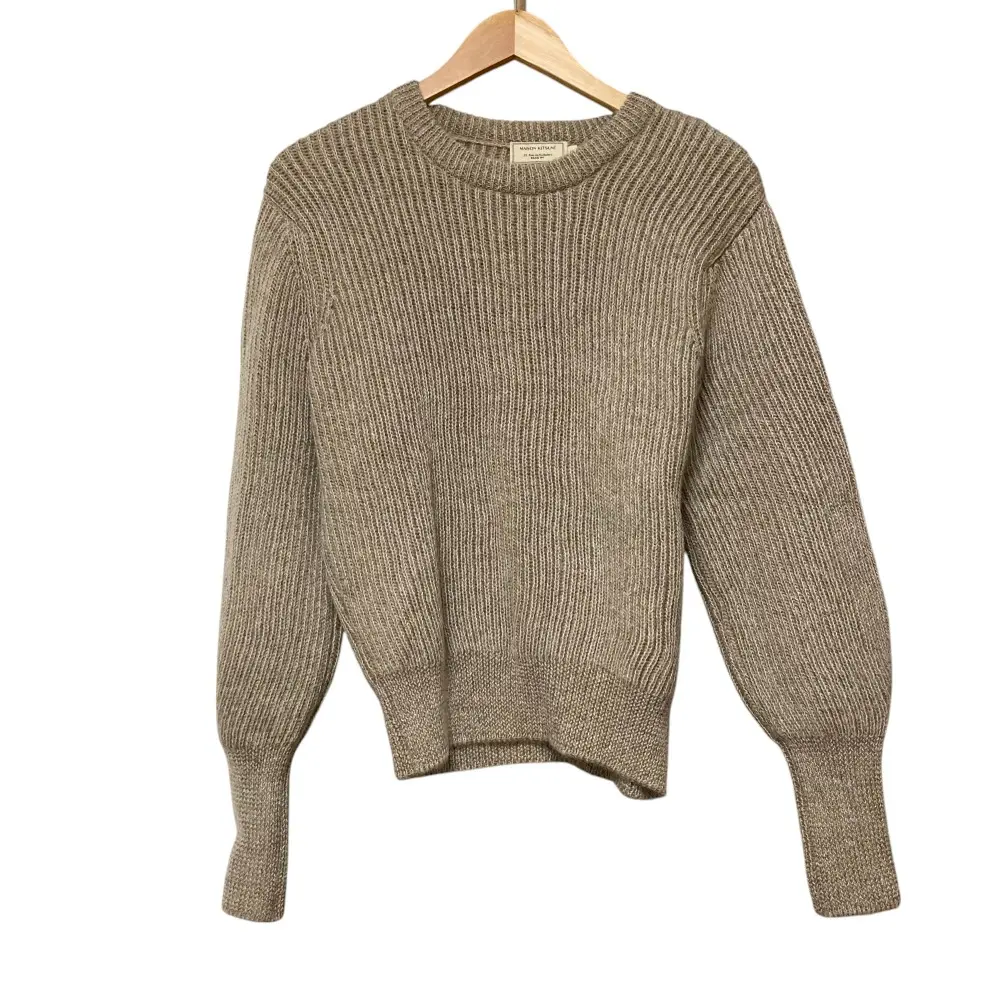 MAISON KITSUNE メゾンキツネ クルーネック ローゲージニットセーター S ベージュ
