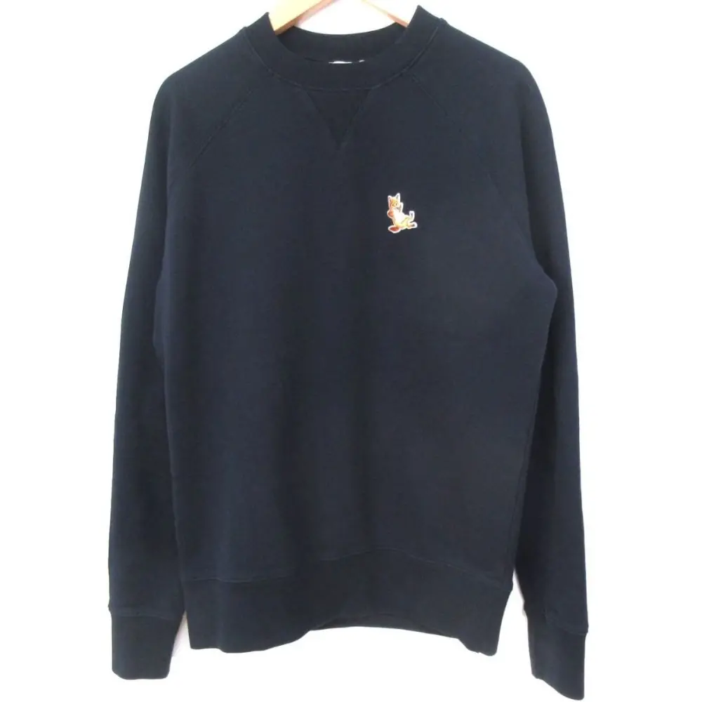 23SS MAISON KITSUNE メゾンキツネ CHILLAX FOX PATCH CLASSIC SWEATSHIRT プルオーバー スウェットシャツ XXS ネイビー