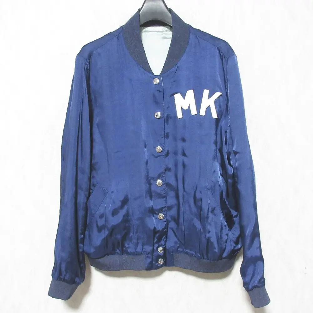 MAISON KITSUNE メゾンキツネ リバーシブル コーチジャケット ブルゾン KWL-0602-A サイズS ネイビー ライトブルー