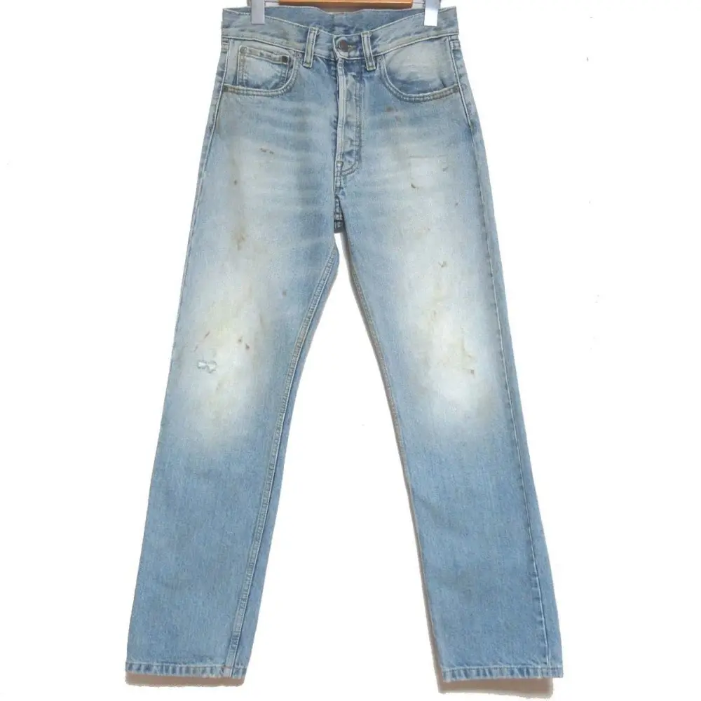 22SS Maison Margiela メゾンマルジェラ Dirty Wash Denim ヴィンテージ加工 パンツ S31LA0068 S30561 36 150/58A ライトブルー
