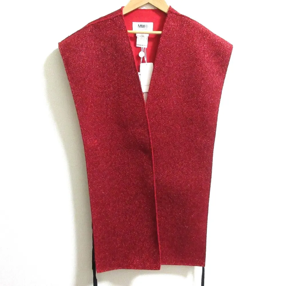 MM6 Maison Margiela エムエムシックス メゾンマルジェラ グリッター ショールベスト レッド 