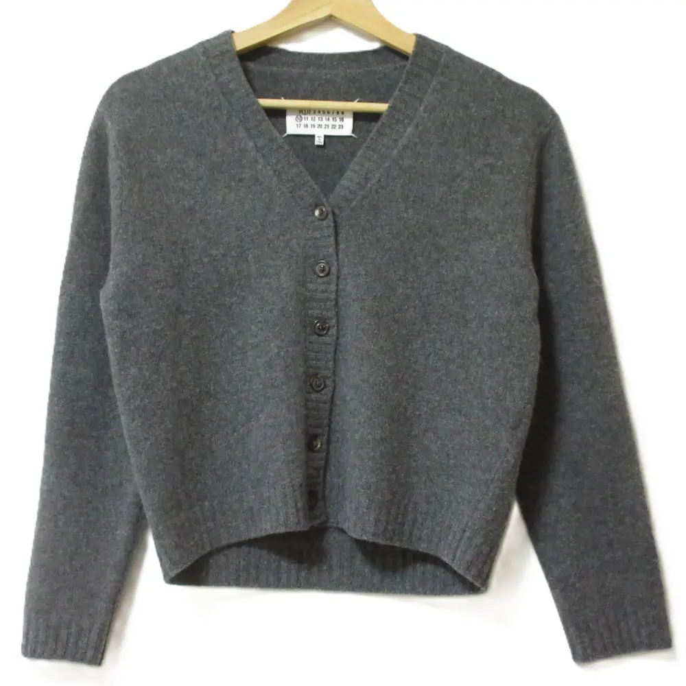 24AW Maison Margiela 1 10 メゾンマルジェラ ウールニットカーディガン S51HP0015 サイズS グレー