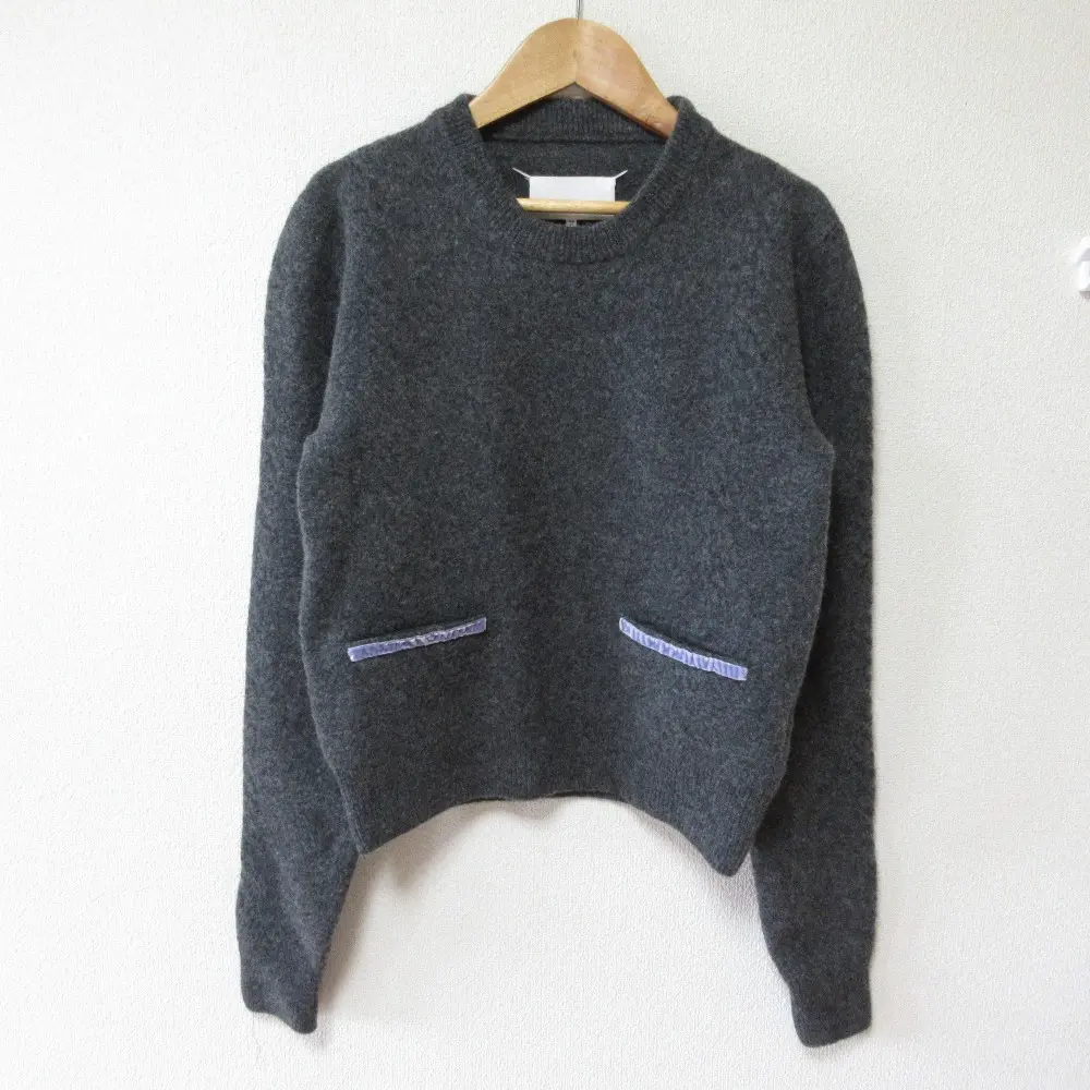 Maison Margiela メゾンマルジェラ 白タグ ロングスリーブ ウール ニット セーター S29HA0609 サイズS グレー