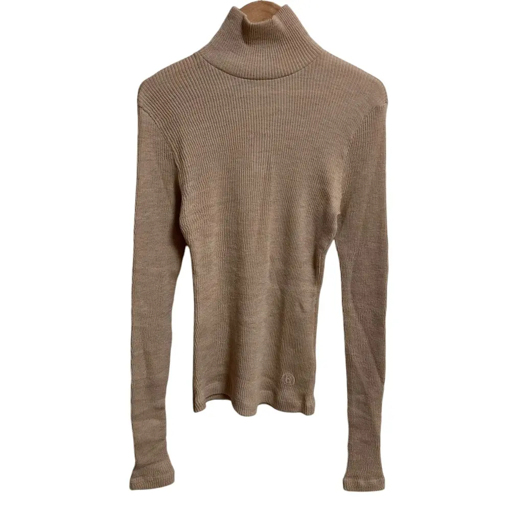 21AW MM6 Maison Margiela エムエムシックス メゾンマルジェラ タートルネック リブニット Sサイズ ベージュ