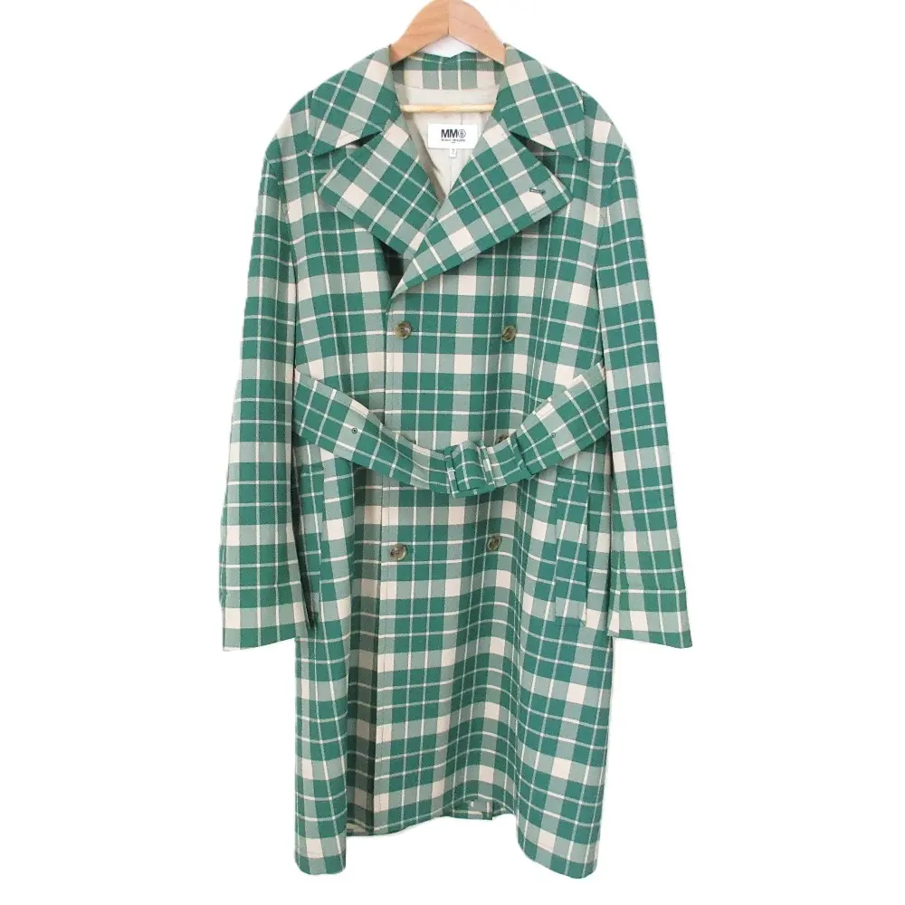 MM6 Maison Margiela エムエムシックス メゾンマルジェラ チェック トレンチコート S32AH0058 サイズ40 グリーン