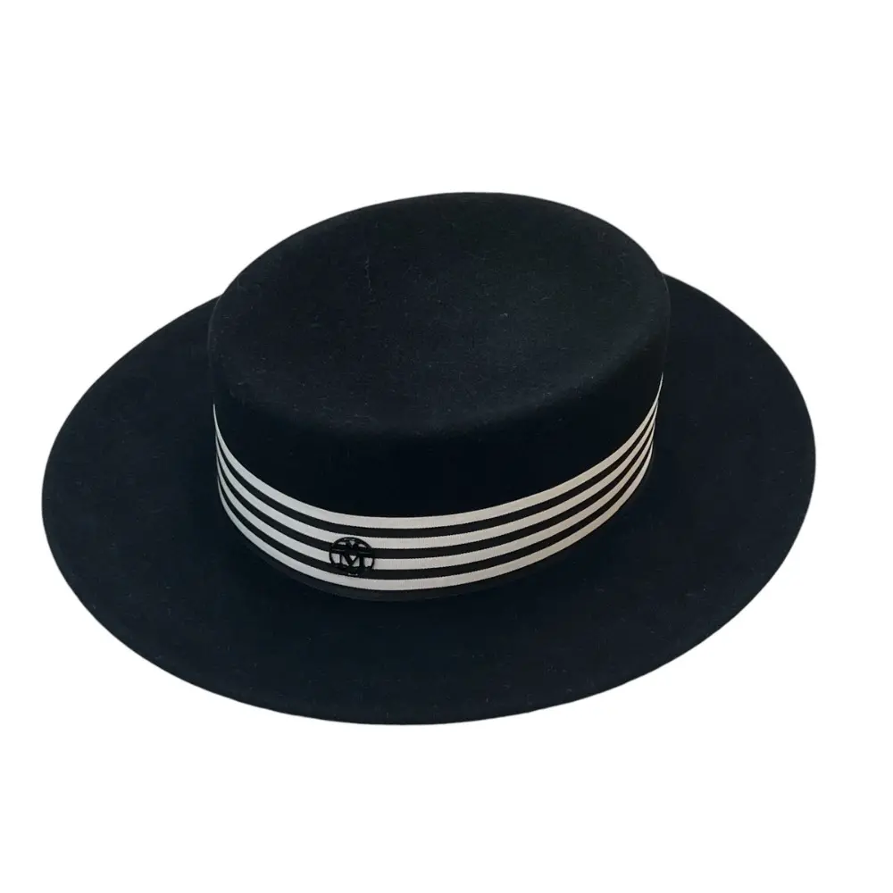 Maison Michel メゾンミッシェル カンカン帽 ハット S ブラック