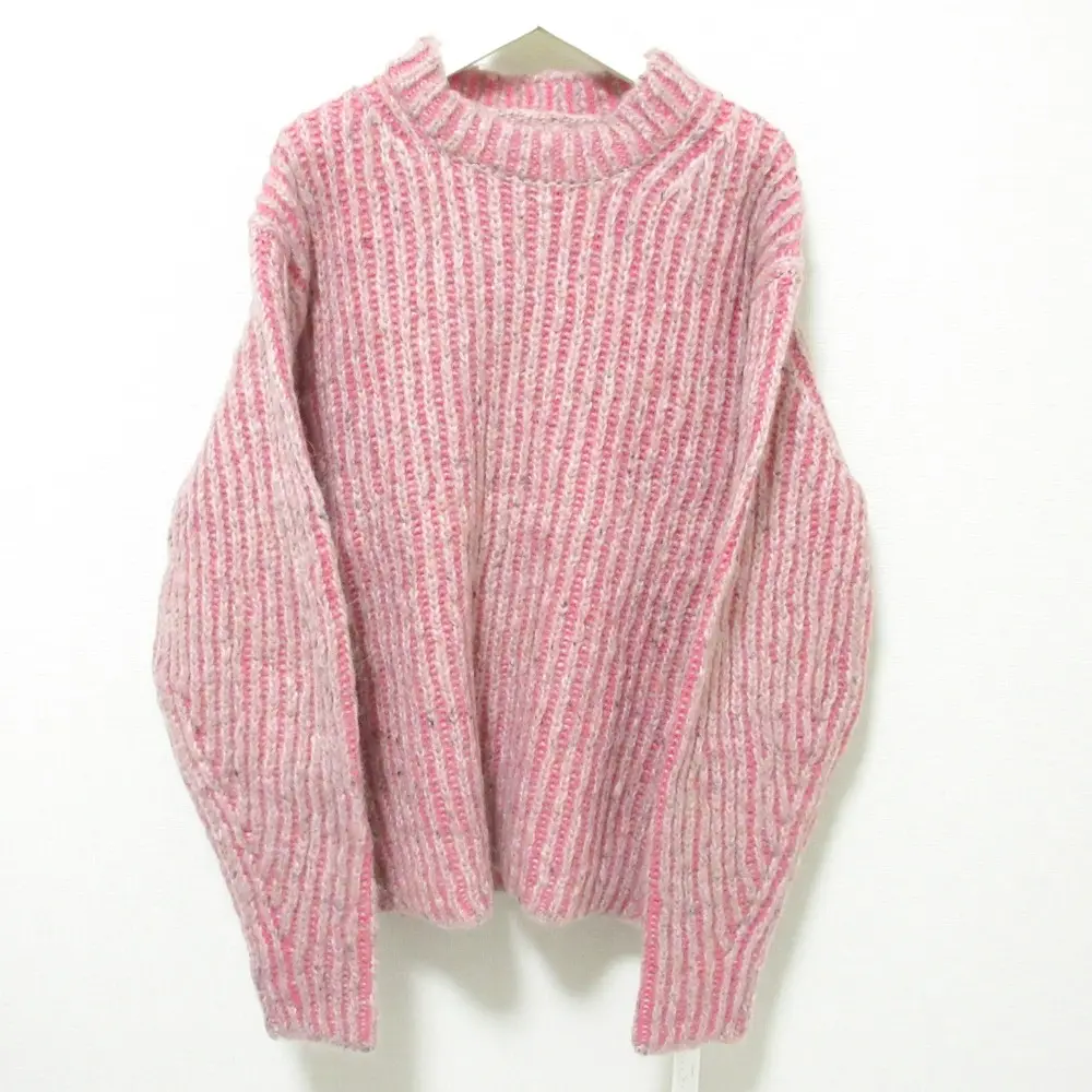 21AW MAISON SPECIAL メゾンスペシャル カラーネップニットトップ プルオーバー セーター F ピンク