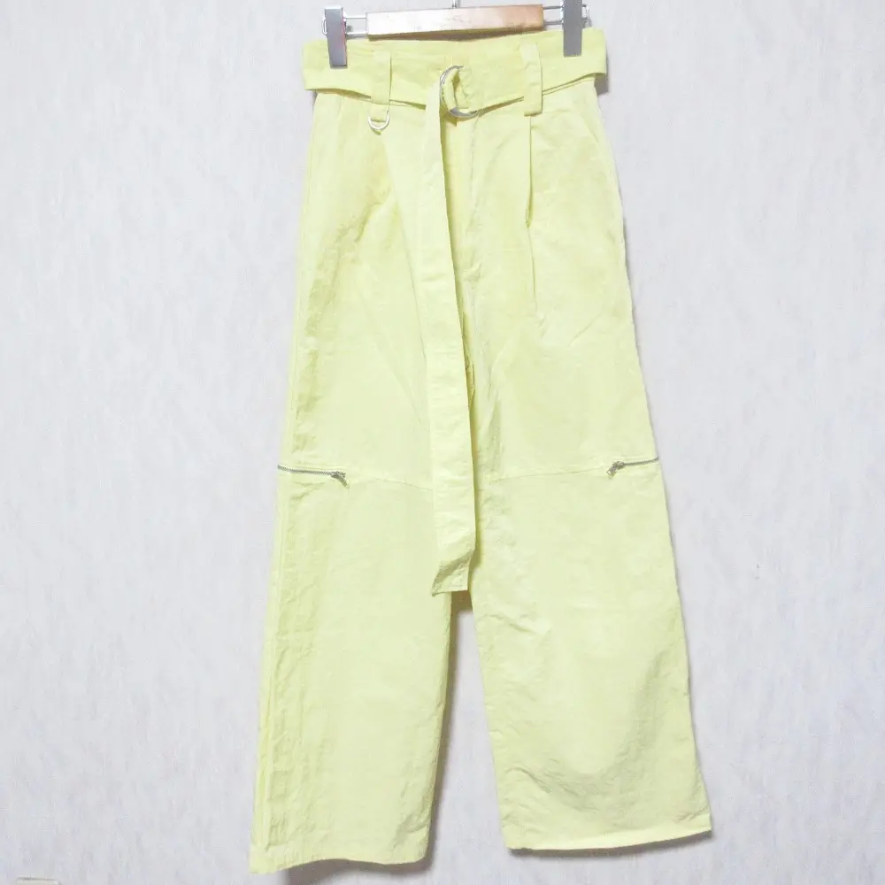 MAISON SPECIAL メゾンスペシャル Belted Yoke Wide Pants ワイドパンツ 21222465103 サイズ36 イエロー