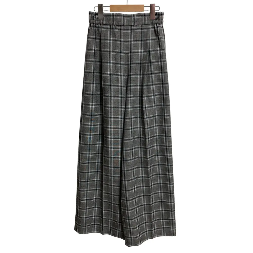 23AW MAISON SPECIAL メゾンスペシャル Check Wide Easy Pants イージーワイドパンツ サイズ36 グレー