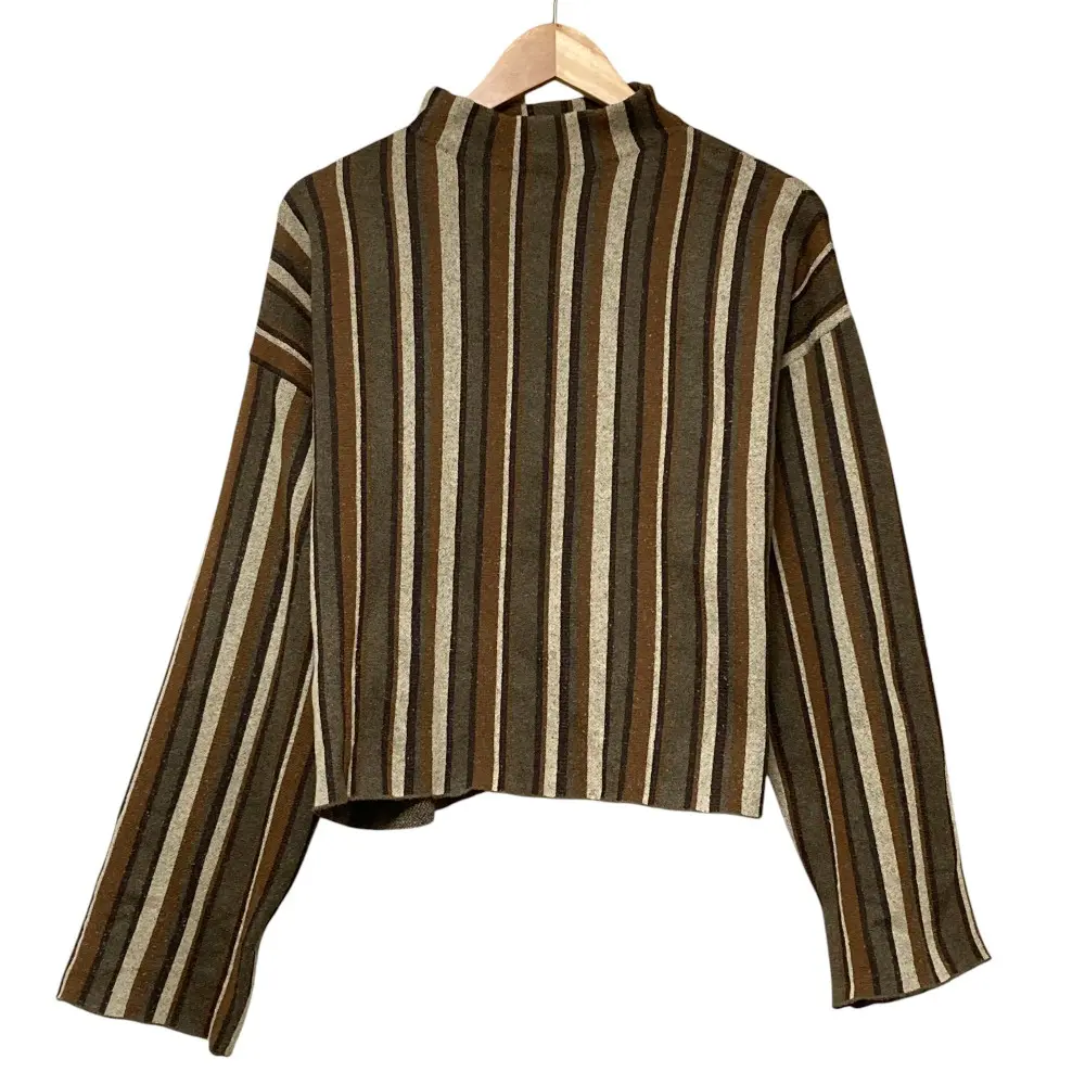 MAISON SPECIAL メゾンスペシャル マルチストライプニットトップ プルオーバー カットソー F ブラウン系