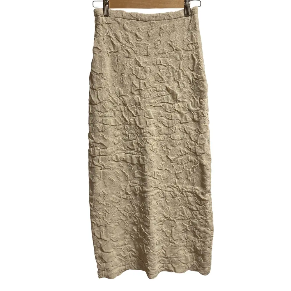 24SS MAISON SPECIAL メゾンスペシャル Bumpy Knit Tight Skirt でこぼこニットタイトスカート サイズM ベージュ