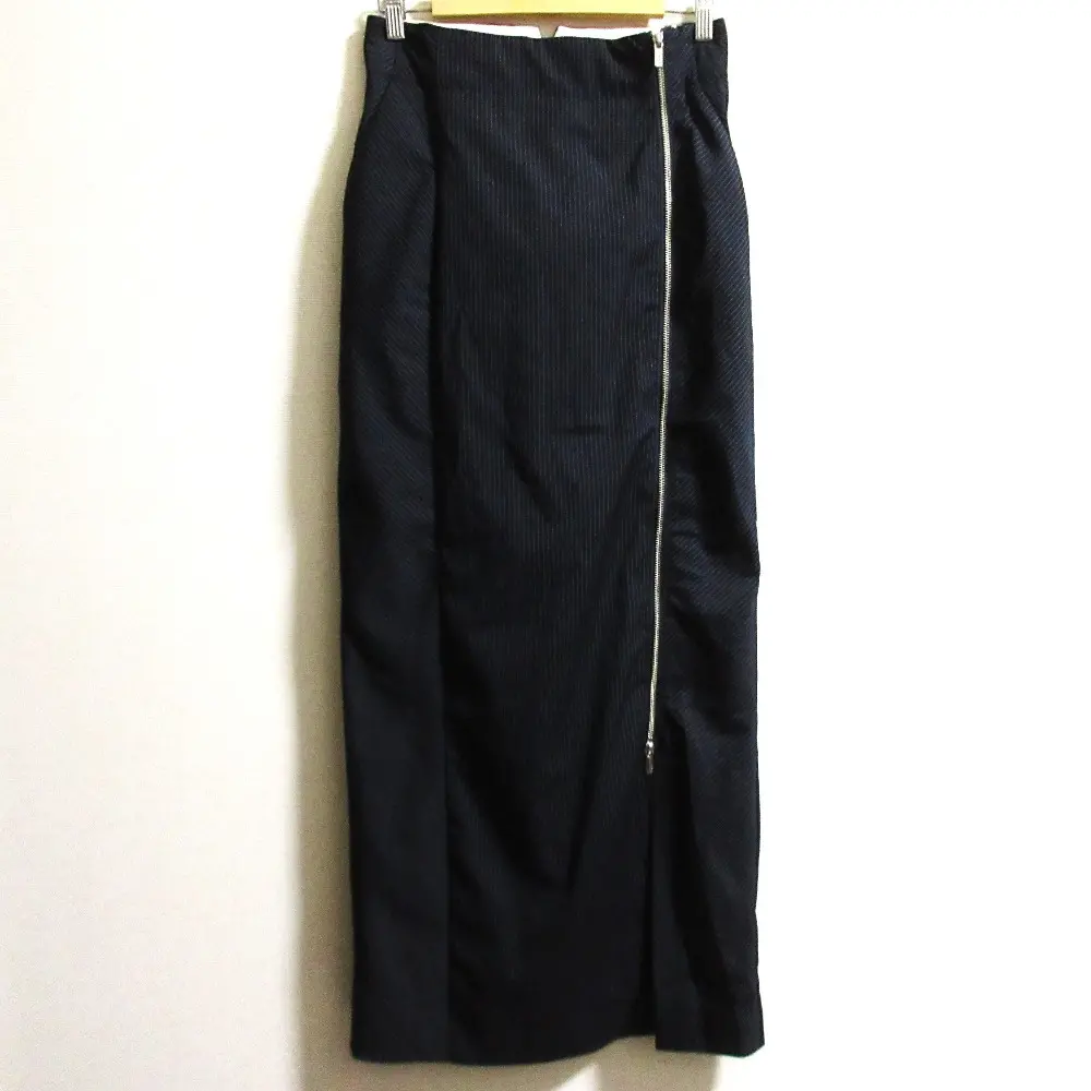 25SS MAISON SPECIAL メゾンスペシャル ターンバックハイウエストスカート 21251515312 サイズ38 ネイビー