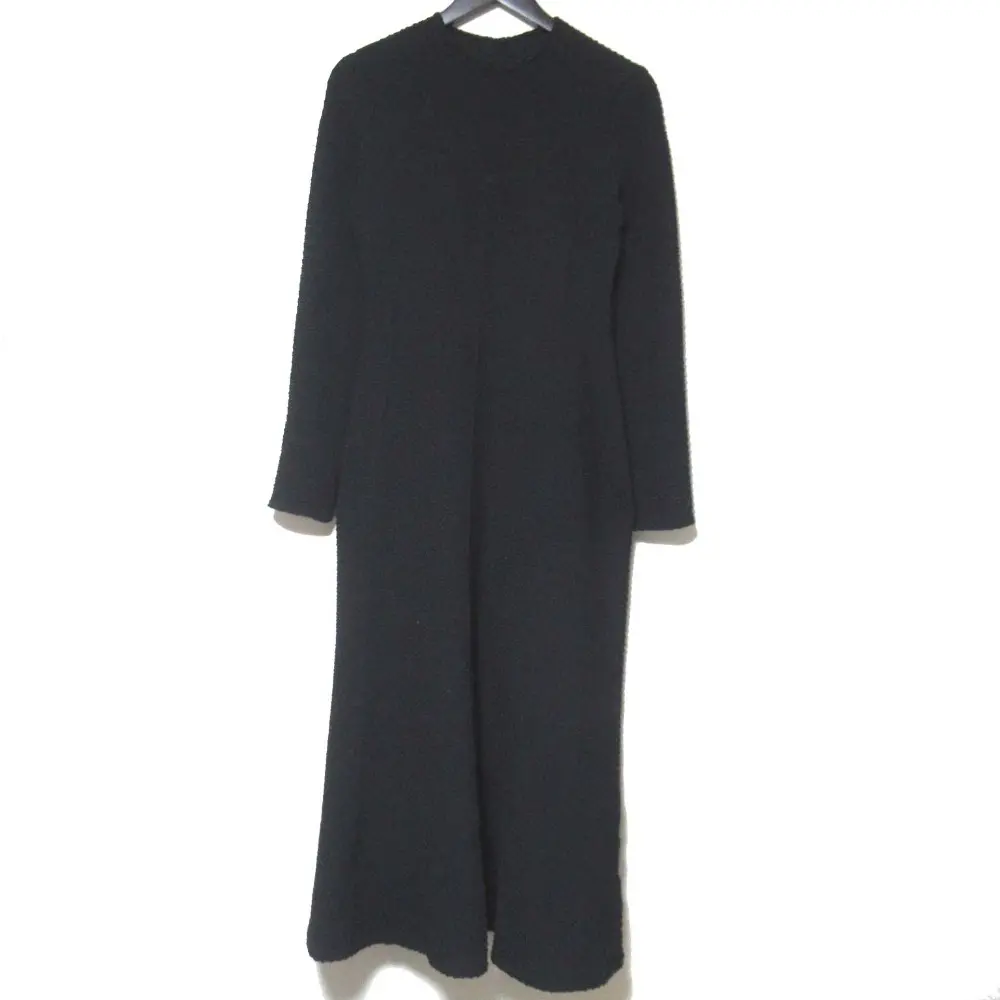 24AW Mame Kurogouchi マメクロゴウチ Shirring Jersey Jacquard Flared Dress ワンピース MM24FW-JS046 サイズ2 ブラック