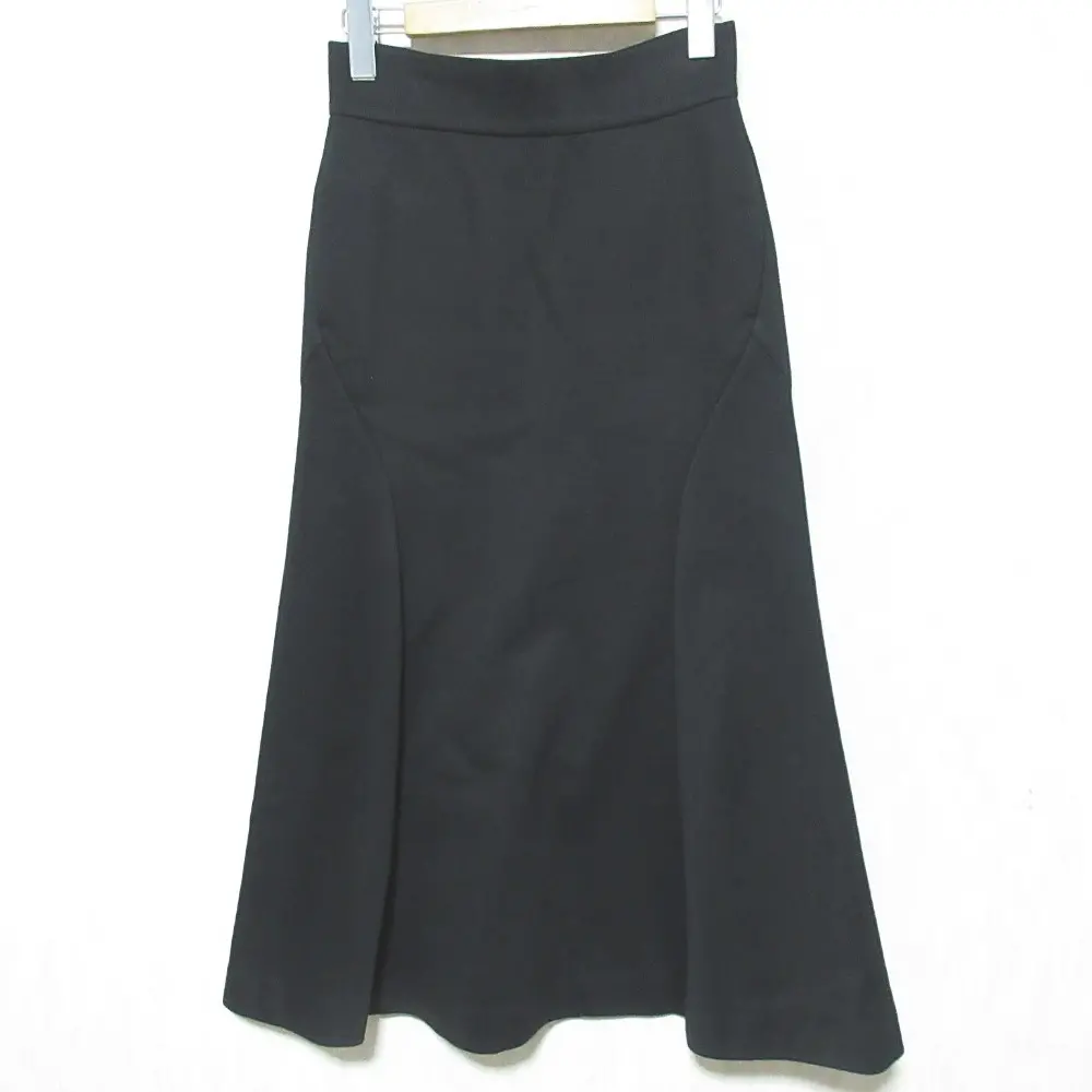 Mame Kurogouchi マメクロゴウチ Double Face Jersey Flared Skirt ロングスカート MM21PS-JS706 1 ブラック