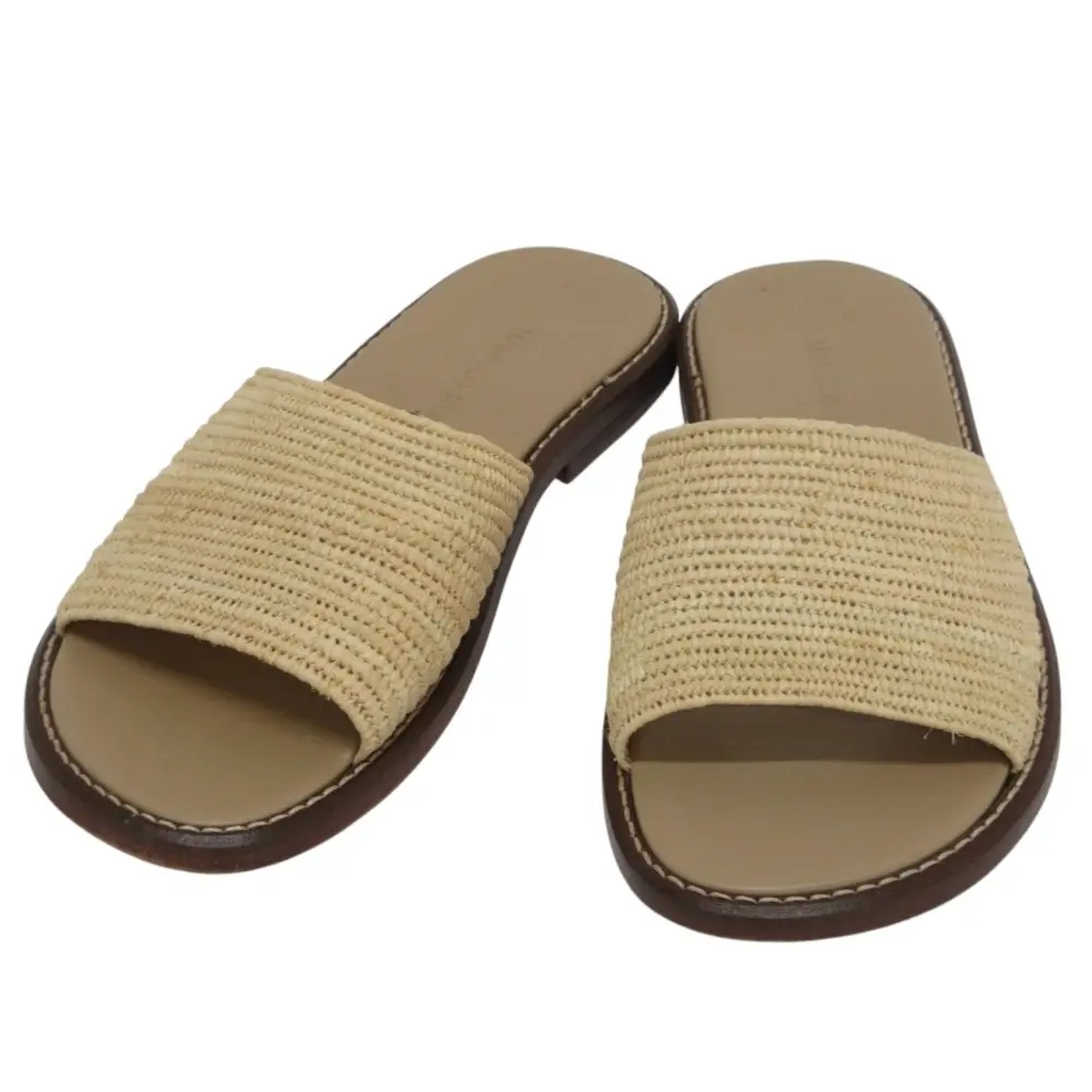 MONOLO BLAHNIK マノロブラニク フラットサンダル 35 22cm相当 ナチュラル